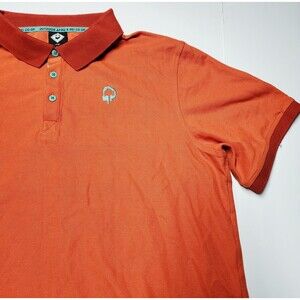 Rei Co-op + Outdoor Afro Orange Coral Performance Polo Shirt Large NWOT